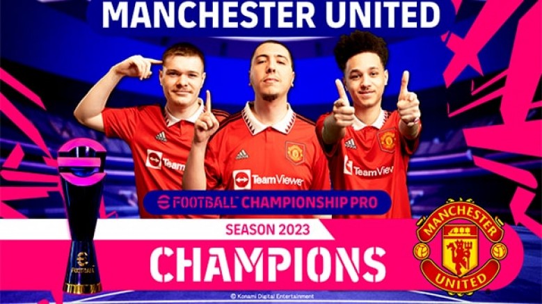 eFootball™ Championship Pro 2023'te Manchester United şampiyonluğu göğüsledi