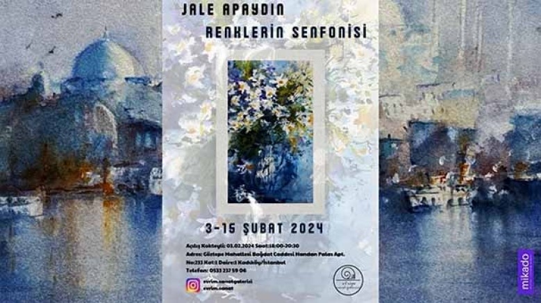Ressam Jale Apaydın’ın 'Renklerin Senfonisi' isimli kişisel sulu boya resim sergisi, Evrim Sanat Galerisi'nde sanatseverlerle buluştu