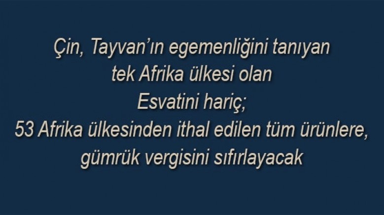 Çin Dışişleri Bakanlığı Sözcüsü Lin Jian, Afrika ülkelerinden Çin’e yapılan ihracatı kolaylaştırmayı hedeflediklerini belirtti