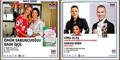 D&R, 1 Kasım Cumartesi günü iki farklı mağazasında imza günlerine ev sahipliği yapıyor
