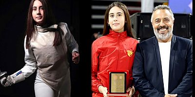Göztepe Eskrim Sporcusu Eylül Bedük, 2025 'Sporun Enleri'nde flöre kategorisindeki Türkiye şampiyonluğu nedeniyle özel plaketle onurlandırıldı