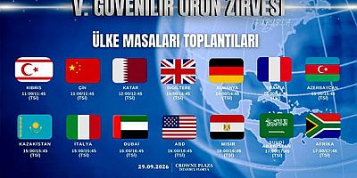 Güvenilir Ürün Zirvesi Ülke Masaları Toplantıları; gıda profesyonellerini, sektör liderlerini ve yatırımcıları yeni ticari köprüler kurmak üzere buluşturacak / 29 Eylül