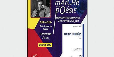 Modern çağ edebiyatının son temsilcilerinden Seyfettin Araç, Paris'te her yıl düzenlenen prestijli Marché   de la Poésie etkinliğinde okuyucularıyla buluşmaya hazırlanıyor