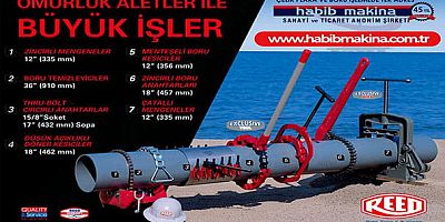 Plastik borular için kritik öneme sahip soğuk kesme ve güvenli birleştirme teknolojileri sunan Amerikan REED çözümleri, Habib Makina güvencesiyle Türkiye’de