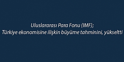 Türkiye ekonomisine ilişkin büyüme tahmini, bu yıl için yüzde 3,7'den yüzde 4,2'ye ve gelecek yıl için yüzde 3,7'den yüzde 4,1'e yükseltildi