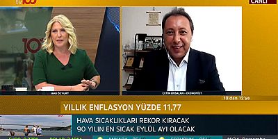 TV100'de Ahu Özyurt ile '10'dan 12'ye' programında açıklanan enflasyon verisini değerlendirdik