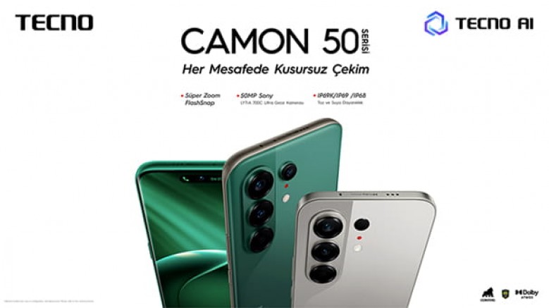 Yapay zeka odaklı teknoloji markası TECNO'nun yeni CAMON 50 Serisi, özellikle; görüntüleme teknolojileri ve kullanıcı deneyimini merkeze alan 'Pratik Yapay Zeka' (Practical AI) vizyonuyla öne çıkıyor